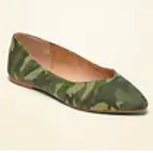 Camo Pointy Toe Flats
